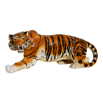 Tigre faience emaillée italie 70