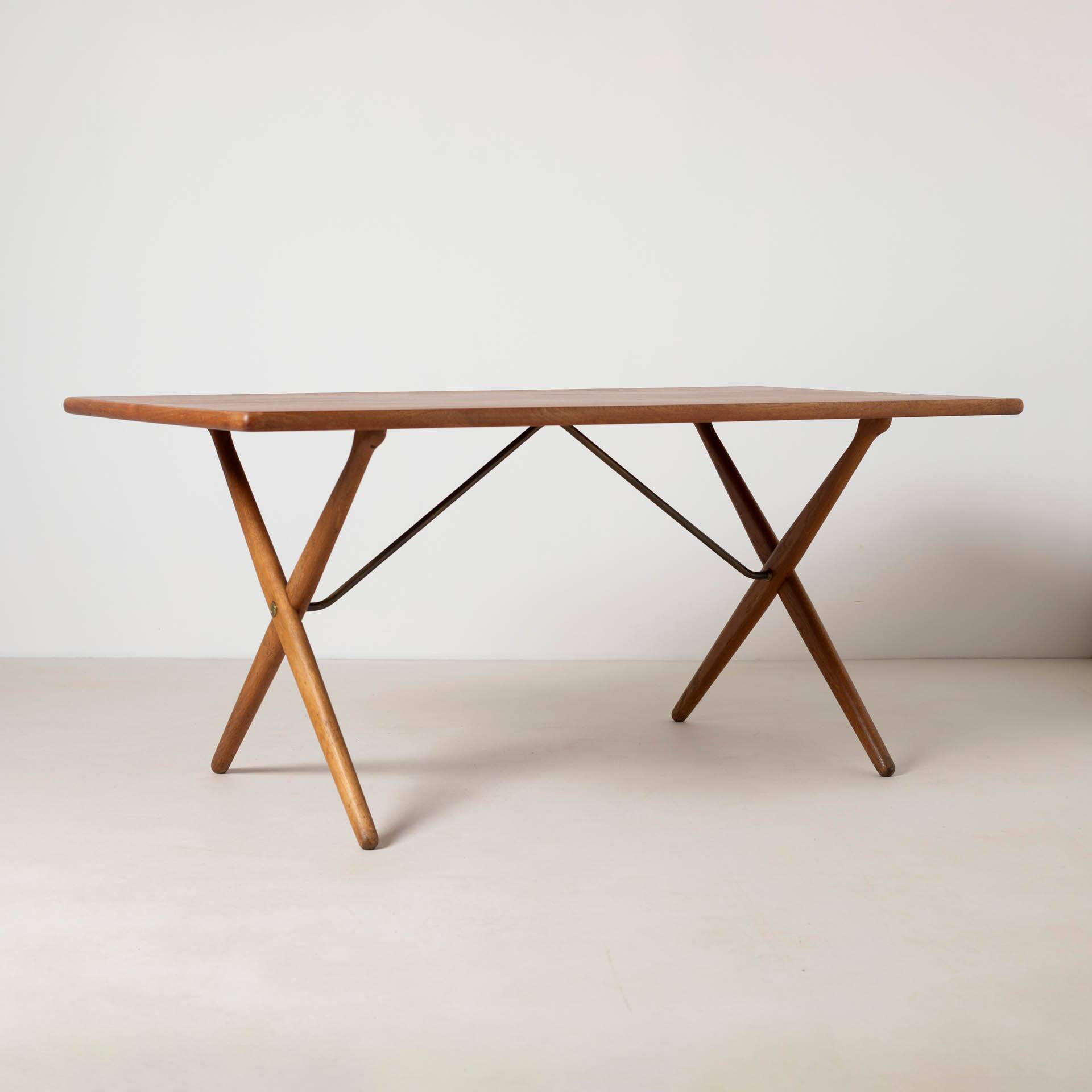 Hans Wegner AT-303 Sawhorse dining table for Andreas Tuck, Denmark, 1960s