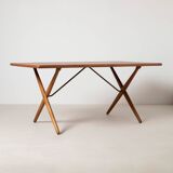 Hans Wegner AT-303 Sawhorse dining table for Andreas Tuck, Denmark, 1960s