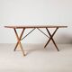 Table à manger AT-303 Sawhorse de Hans Wegner pour Andreas Tuck, Danemark, années 1960.