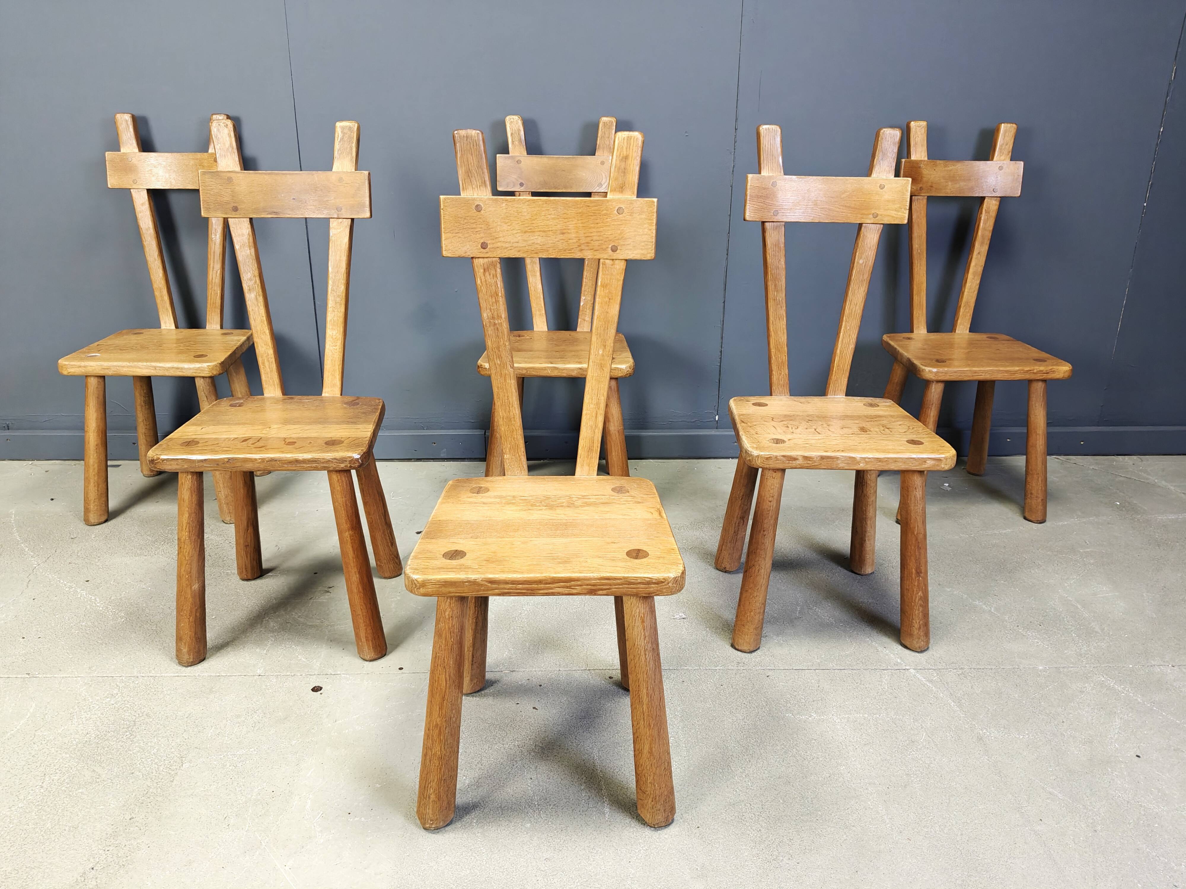 Ensemble de salle à manger brutaliste, années 1960