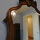 Louis XV style rocaille mirror in walnut, wall-mounted, 110x85cm