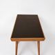 Table basse Tchécoslovaque 1960s, plateau verre noir
