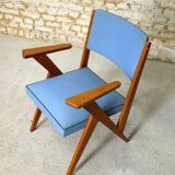 fauteuil bridge en chêne, 1950