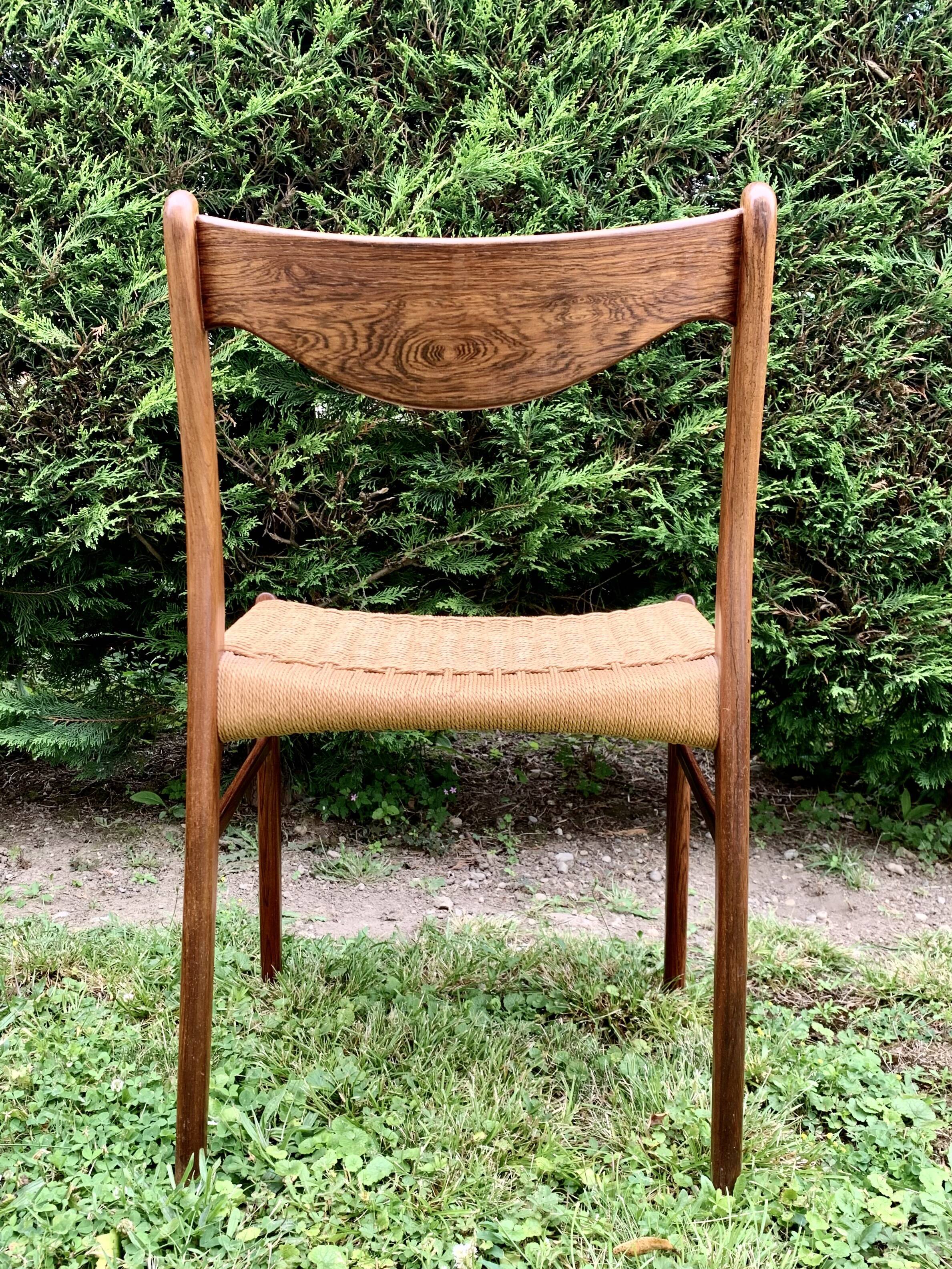 Suite of 6 chairs by Arne Wahl Iversen for Glyngøre Stolefabrik 60s
