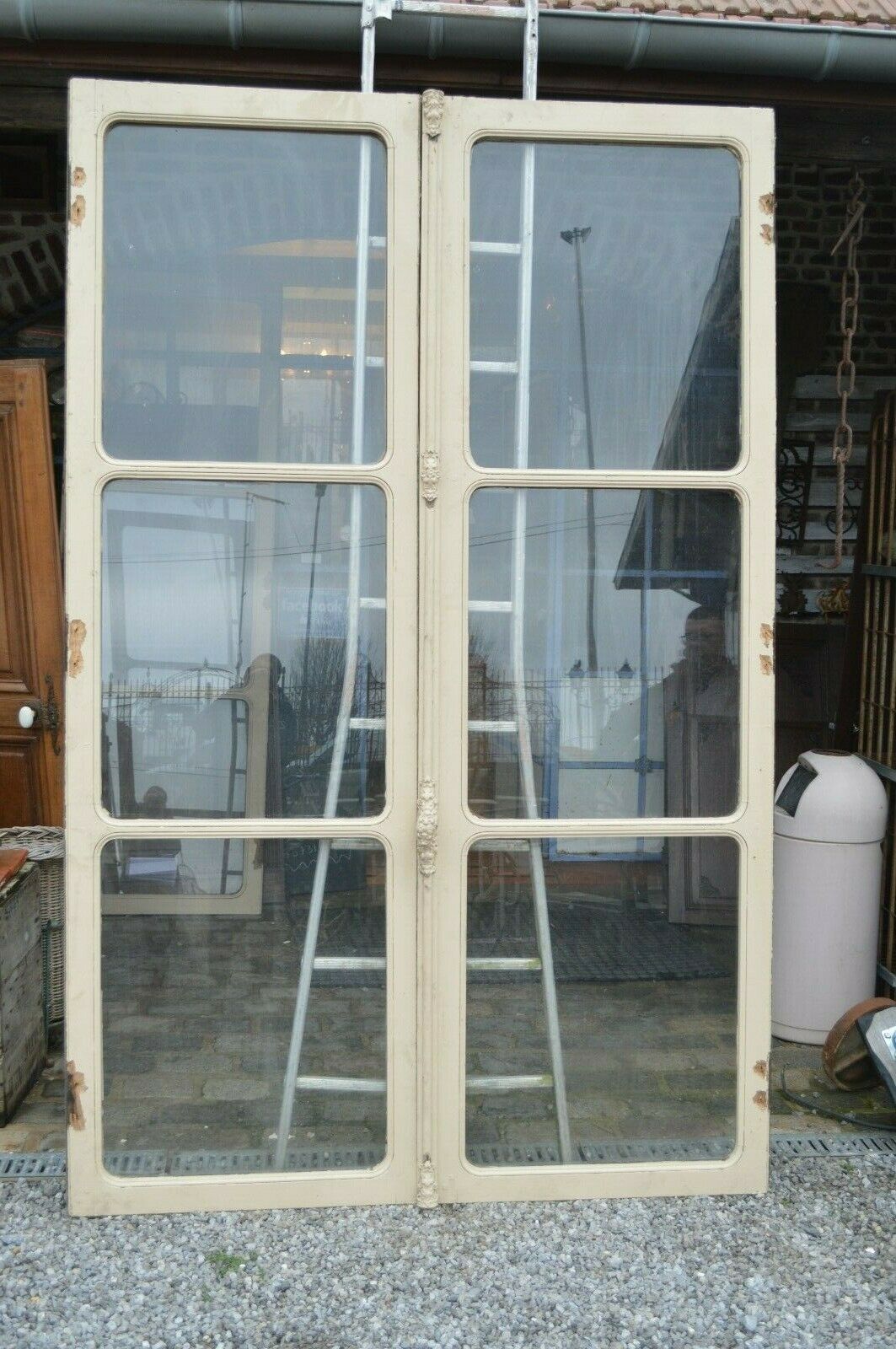 Oak glass doors