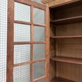 Large vintage display cabinet in solid oak (renovated)