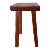 Brutalist style wooden stool