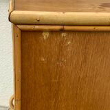 Armoire rotin et pieds compas 1960