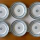 6 antique flat plates in earthenware from Saint-Amand (Nord)