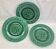 3 dessert plates XIX Sarreguemines Majolica shaded enamel Rubelles