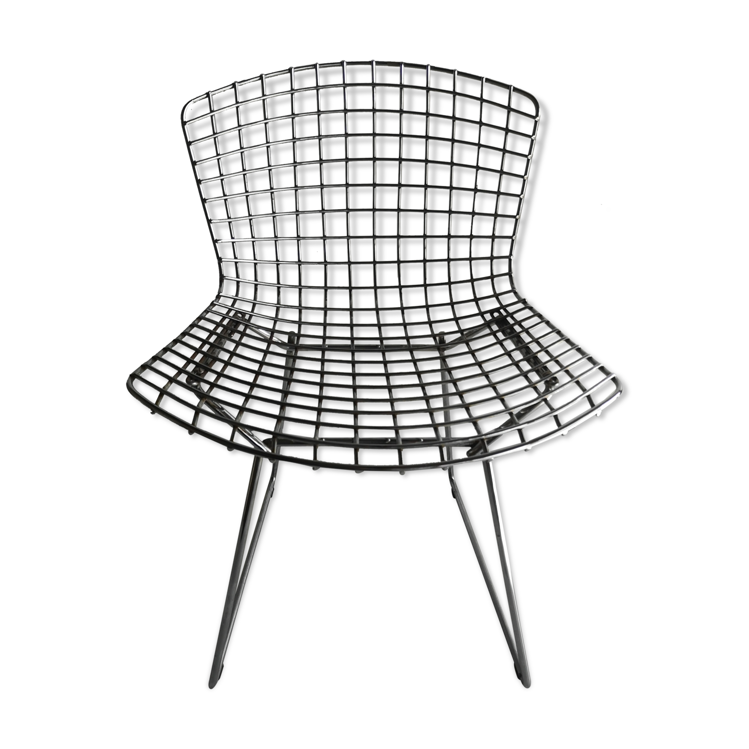Harry Bertoia chrome wire chairs, Knoll edition