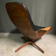 Iconic "Mr. Chair" Armchair & Ottoman – George Mulhauser for Plycra