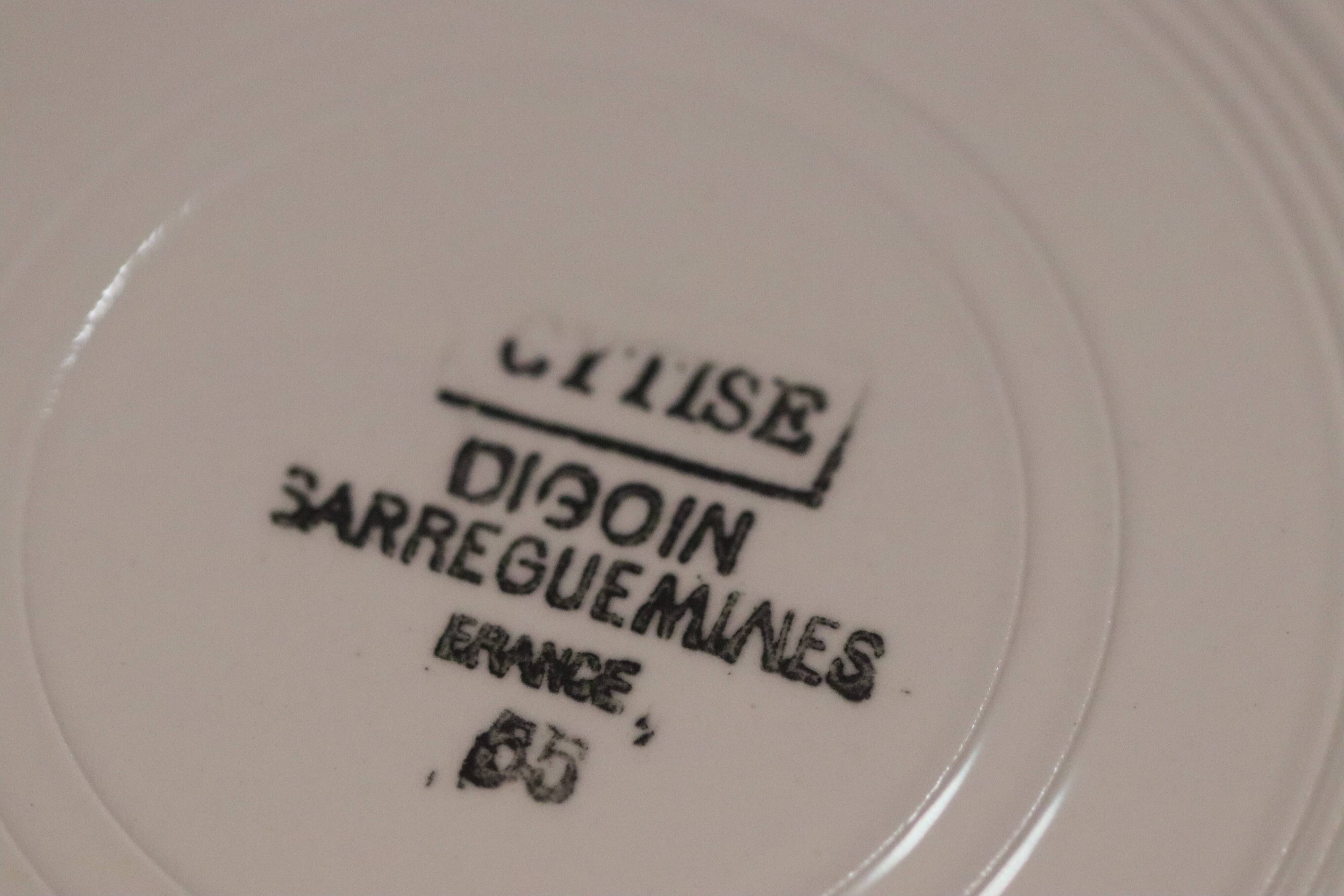 6 hollow plates Sarreguemines and Badonviller