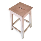 Tabouret de métier atelier patiné