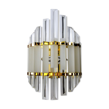 Venini wall lamp, triedri glass Italy, 1970