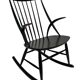 Fauteuil à bascule vintage Illum Wikkelso design danois
