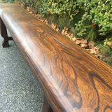Rustic bench in solid oak