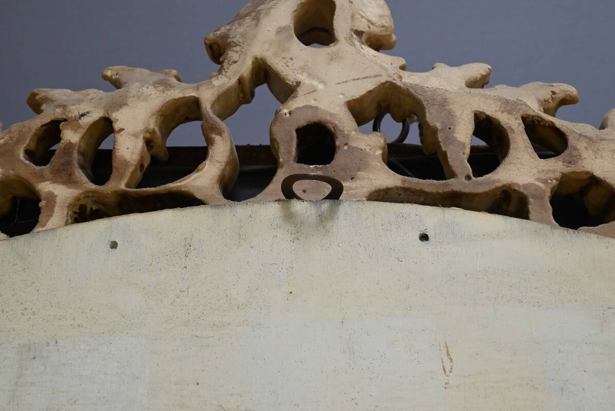 Painted Wooden Console-Mirror Set – 20th Century