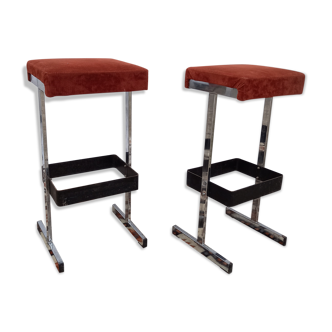 Tabourets hauts design années 70