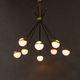Italian brass chandelier with 8 light points