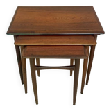 Suite of 3 nesting tables in rosewood by Kai Kristiansen 1960s