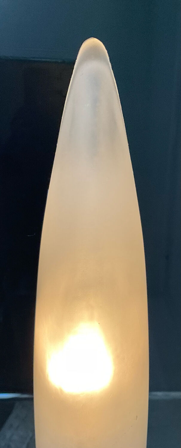 Applique vintage en laiton et verre dépoli