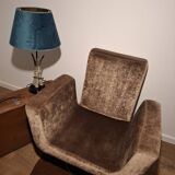 Artisan-Restored Mid-Century Armchair in Golden Mustard Velvet | Bruno Gonç