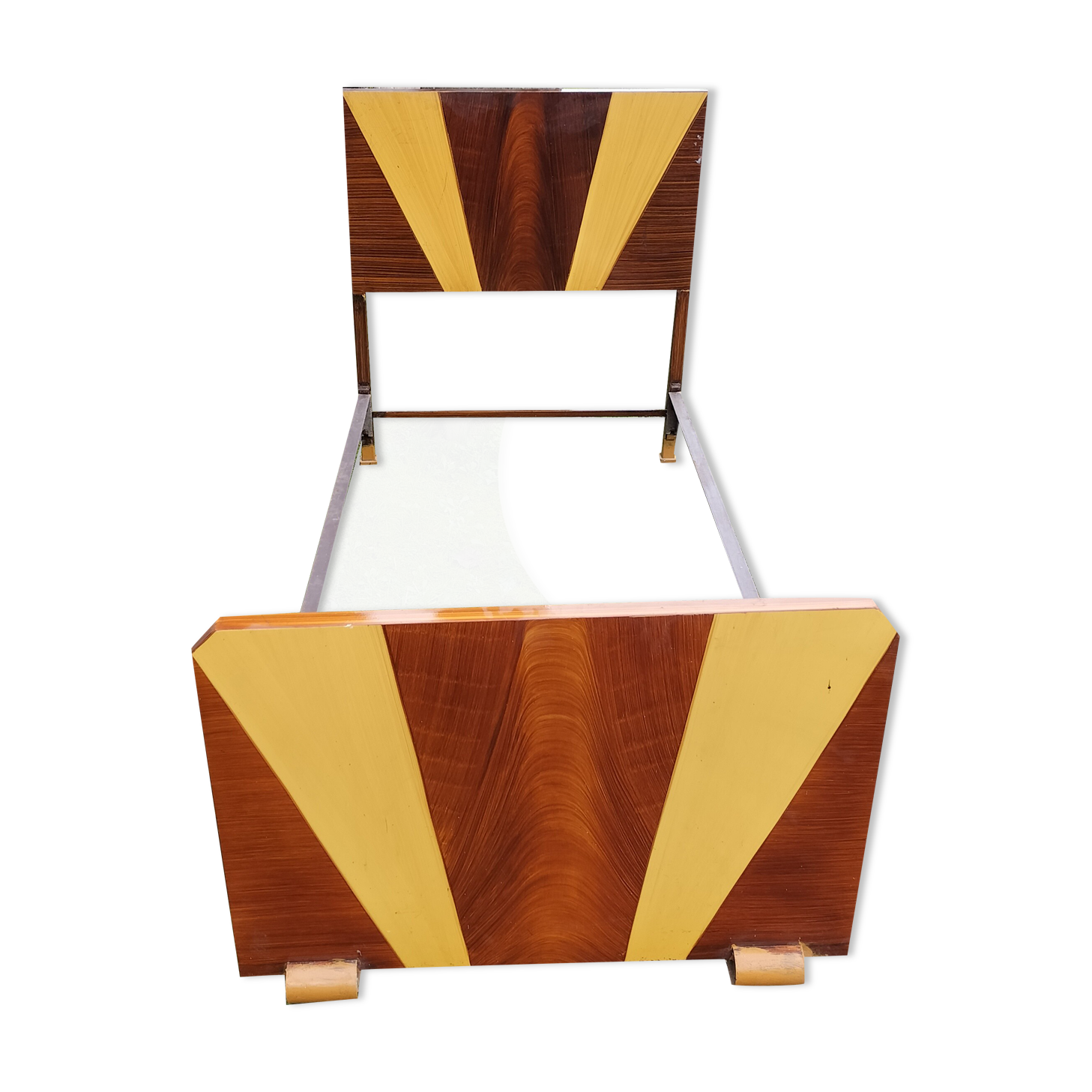 1 place art deco metal bed