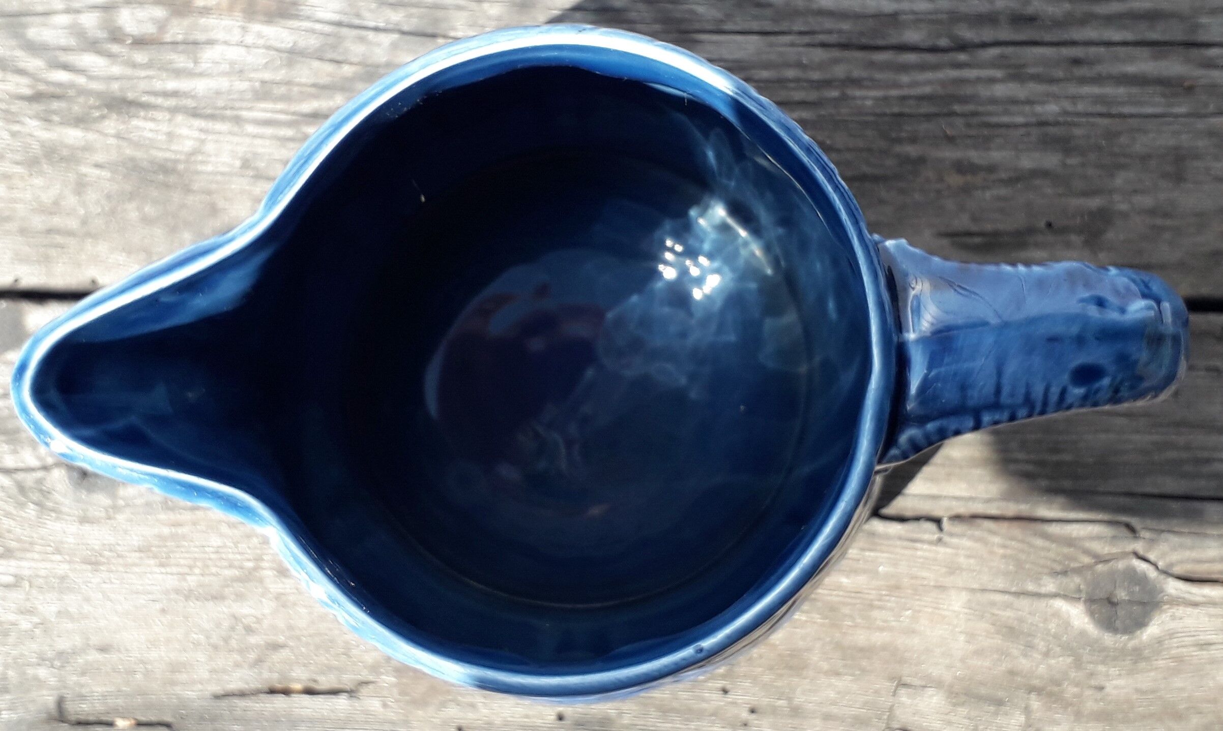 Pichet Digoin Sarreguemines bleu