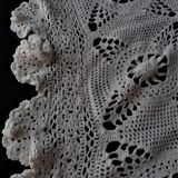 Bed top vintage cotton crochet bedspread
