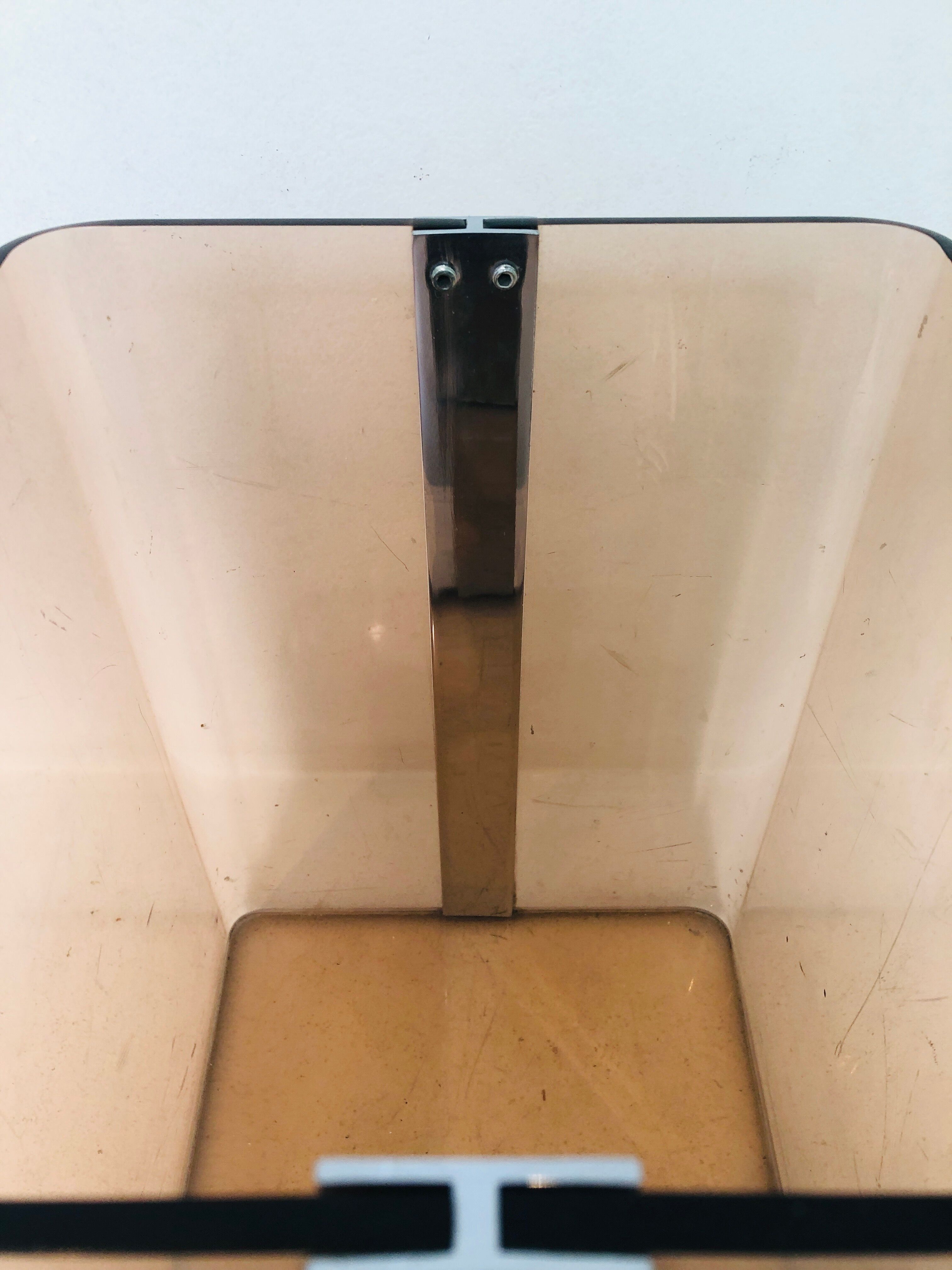 Plexiglas paper basket, 1970