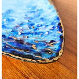 Vide-poche en émail sur cuivre, signé Emaux 4 Limoges, années 60