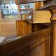 Library buffet two-body display cabinet solid cherry Louis-Philippe