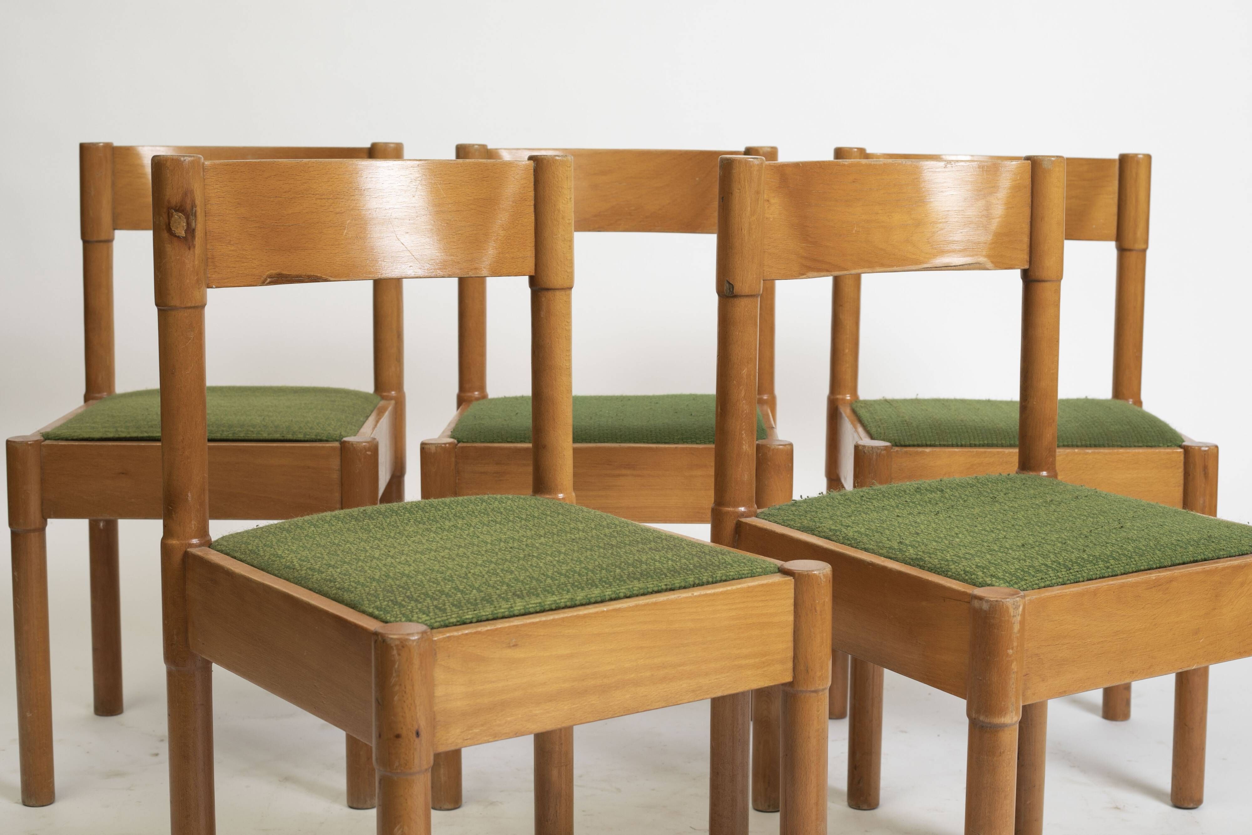 Set of 6 'Box' dining chairs in Magistretti style, Poland, 1970s