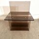 Side table - smoked Plexiglas bedside table Michel Dumas