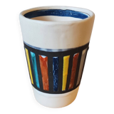 Roger capron blue ceramic tumbler glass