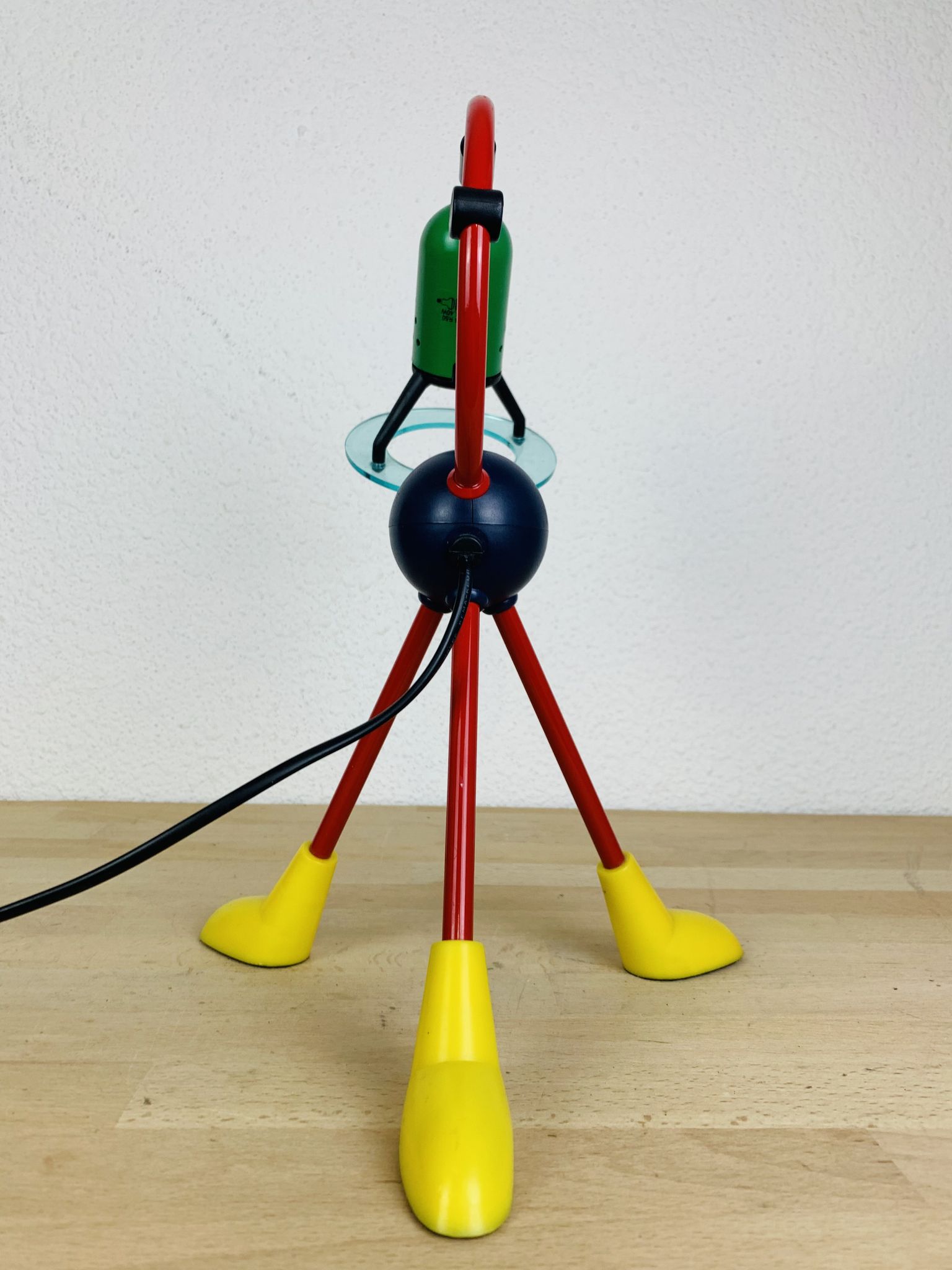 Lampe tripode couleurs primaires années 80