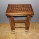 Set of Four Nesting Tables in Flower Marquetry circa 1900