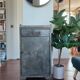 Vintage industrial furniture, metal and wood