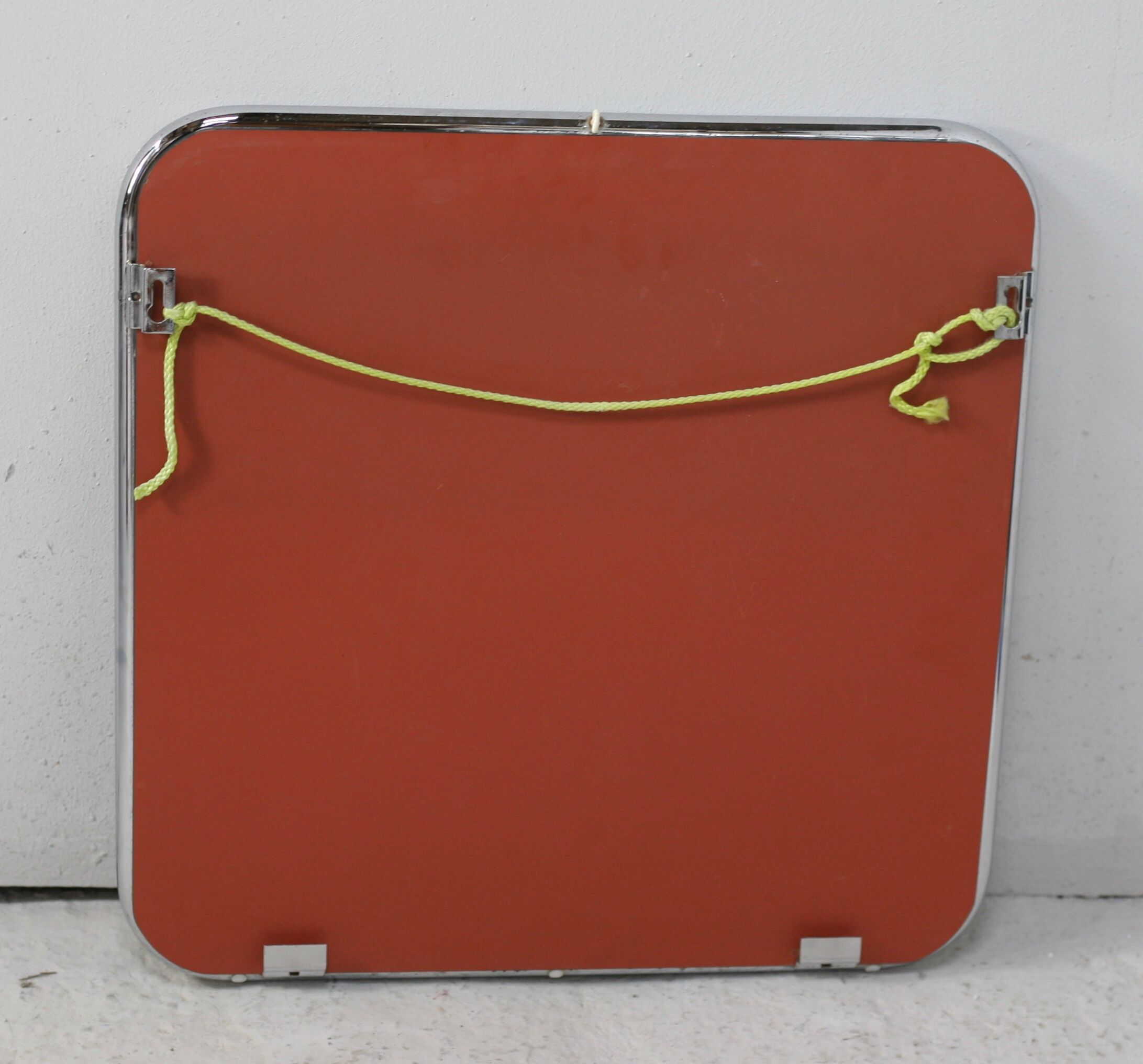 Pair of tubular steel mirrors, france, circa 1970