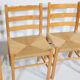 Chaises scandinaves en osier et corde, années 70