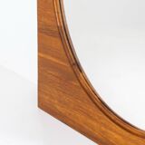 XL Mid-century mirror in solid teak (Denmark, 1960s).