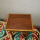 Rattan and bamboo vintage 1960, double trap side table