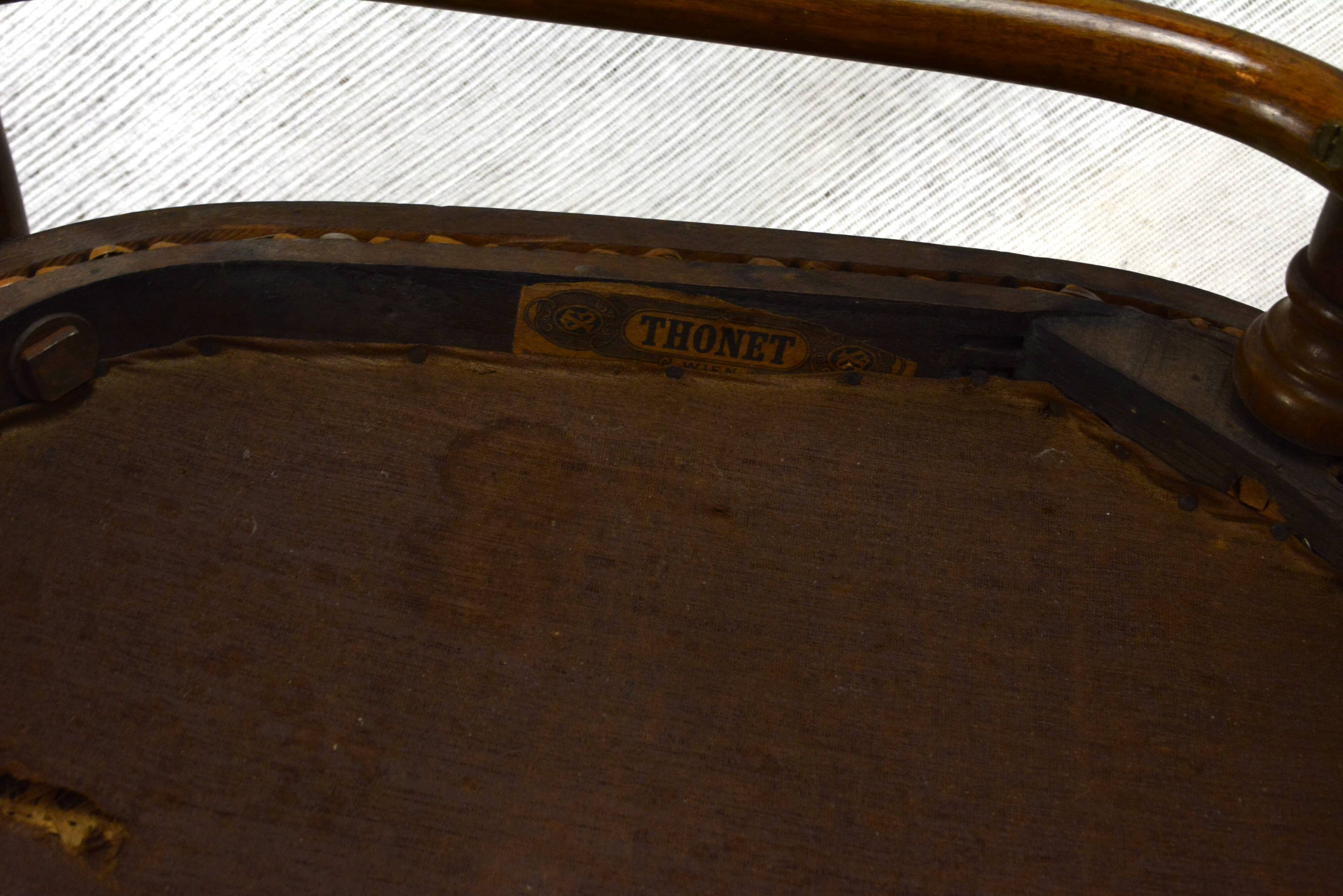 Pair of Thonet Art Deco palmette chairs. Model 221.