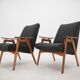Pair of midcentury armchairs Czechoslovakia 1960s
