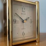 Seiko vintage gold quartz alarm clock