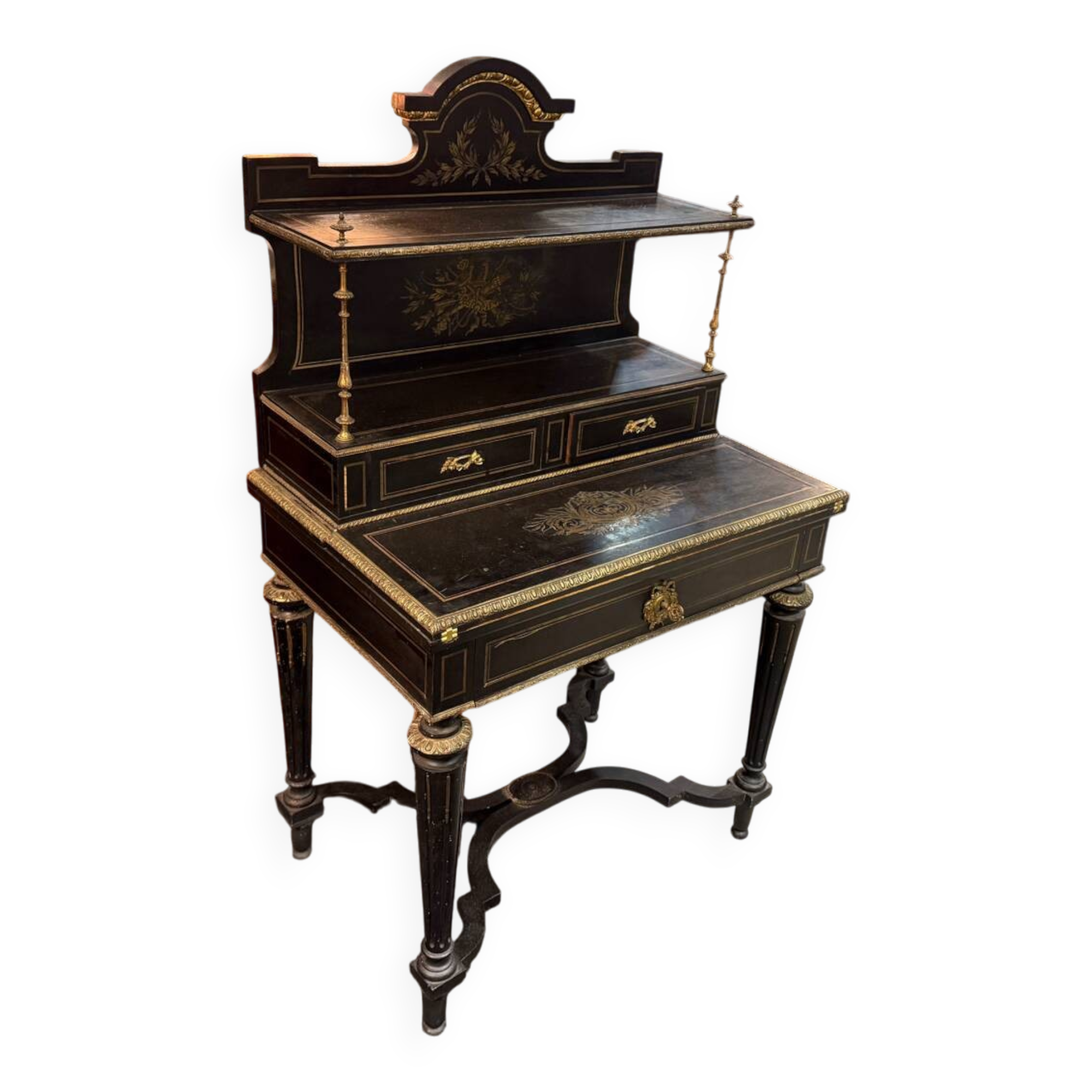 Napoleon III desk in blackened wood