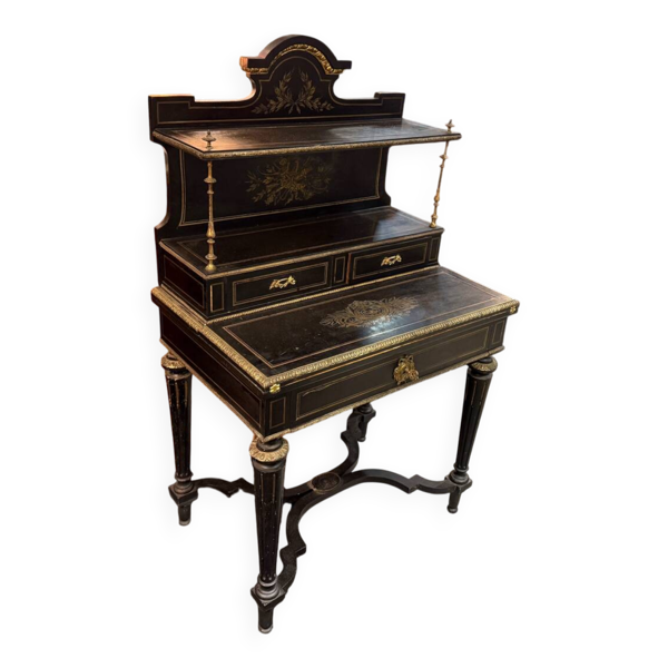 Bureau Napoléon III en bois noirci — Beyit