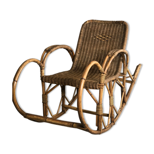 Rocking chair en rotin - osier